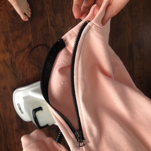 Lightweight pink athletic hoodie - Picture 3 of 4